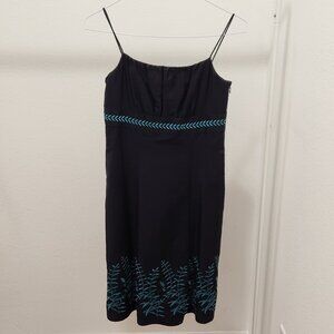 Ann Taylor - Blue Embroidered Dress - Size 0